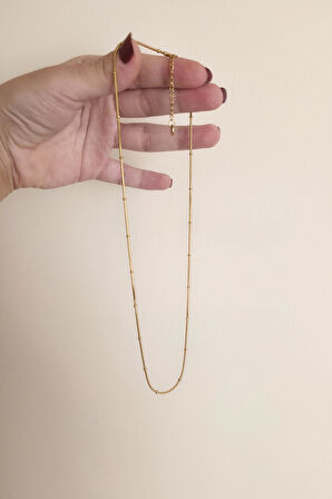 316 L Çelik Antialerjenik Kararmaz Yılan Kolye  45+7 cm