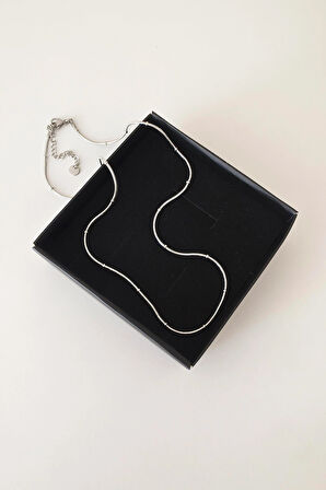 316 L Çelik Antialerjenik Kararmaz Yılan Kolye  45+7 cm