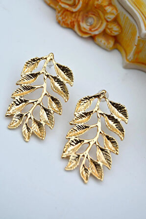 Kadın Özel Tasarım Yaprak Model Küpe ZYN4