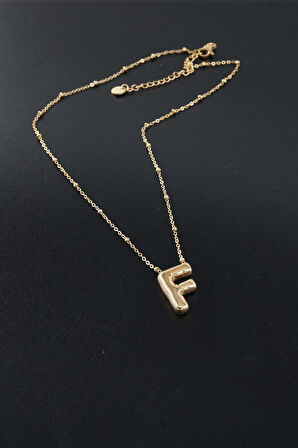 Kadın 316 L Paslanmaz Çelik Balon Harf Kolye F