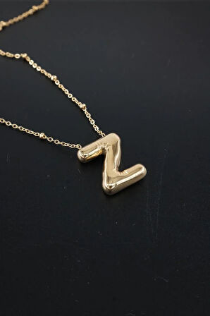 Kadın 316 L Paslanmaz Çelik Balon Harf Kolye Z