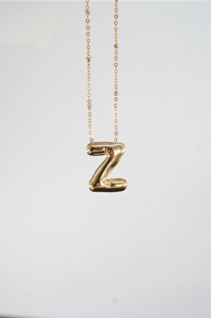Kadın 316 L Paslanmaz Çelik Balon Harf Kolye Z