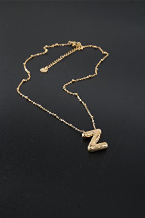 Kadın 316 L Paslanmaz Çelik Balon Harf Kolye Z