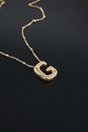 Kadın 316 L Paslanmaz Çelik Balon Harf Kolye G