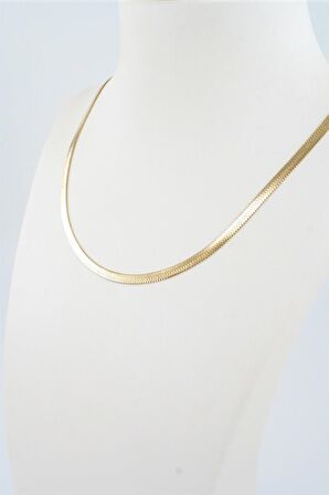 Kadın 316L Çelik 40 cm Gold Renk İtalyan Zincir  Kolye