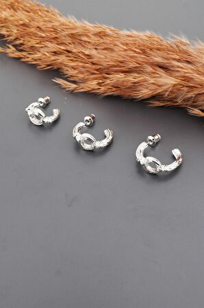 Kadın Basic 3 Boy 3'lü küpe Seti