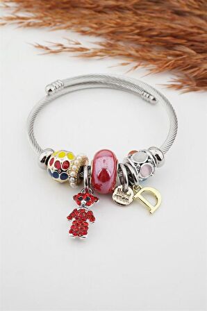 Kadın Ayıcık Figürlü Charm Bileklik