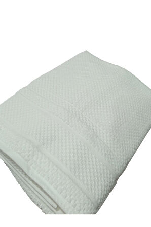 2 Adet Büyük Boy Banyo Havlusu 90x150 cm Devon Beyaz
