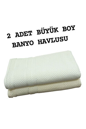 2 Adet Büyük Boy Banyo Havlusu 90x150 cm