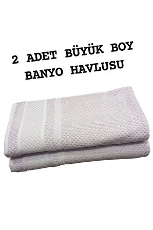 2 Adet Büyük Boy Banyo Havlusu 90x150 cm