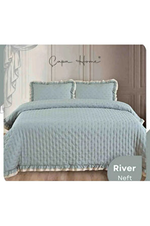 Çapa Home Tek Kişilik River Fırfırlı Yatak Örtüsü (Çift Taraflı)