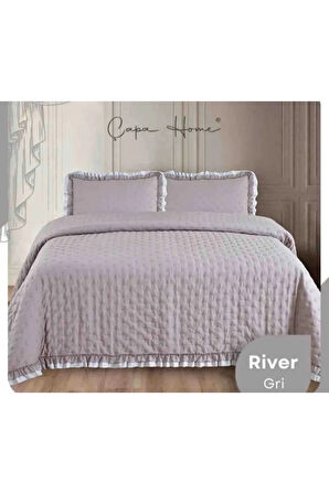Çapa Home Tek Kişilik River Fırfırlı Yatak Örtüsü (Çift Taraflı)