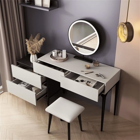 MKY3678 Modern İskandinav Ahşap Makyaj Masası Takımı