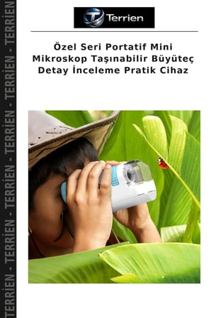 Özel Seri Portatif Mini Mikroskop Taşınabilir Büyüteç Detay İnceleme Pratik Cihaz