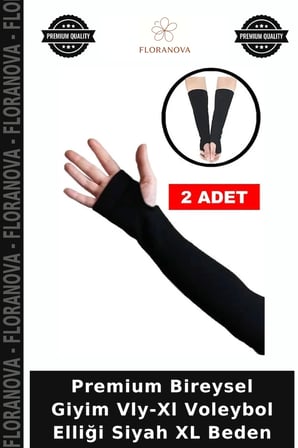 Premium Bireysel Giyim Vly-Xl Voleybol Elliği Siyah XL Beden