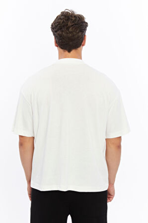 Erkek Siyah  Basic Pamuk Bisiklet Yaka T-shirt