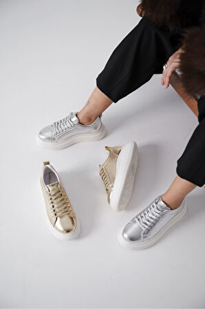 Nitra Premium Gümüş Kadın Sneaker