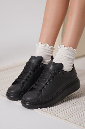 Samira Premium Ortopedik Siyah Kadın Sneaker