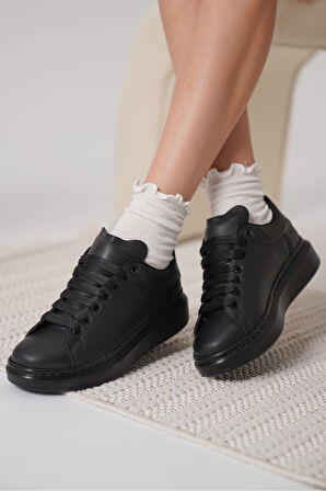 Samira Premium Ortopedik Siyah Kadın Sneaker
