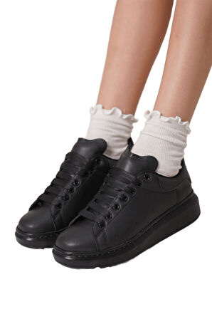 Samira Premium Ortopedik Siyah Kadın Sneaker