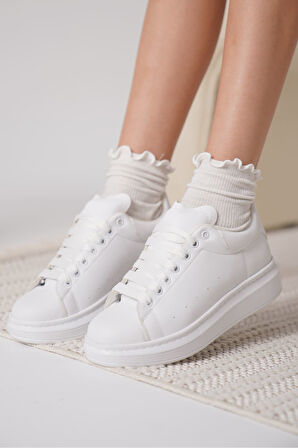 Samira Premium Ortopedik Beyaz Kadın Sneaker