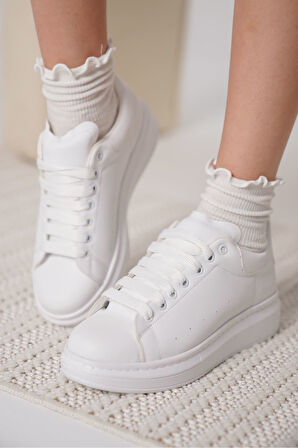 Samira Premium Ortopedik Beyaz Kadın Sneaker