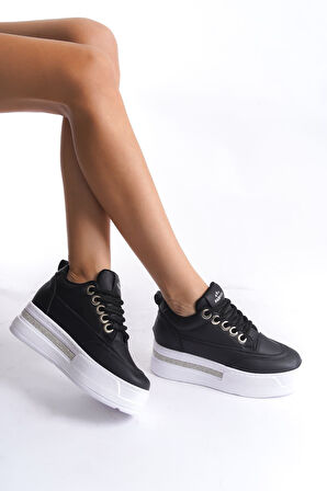 LUNORA Limited Series Siyah Beyaz Ortopedik Kadın Sneaker