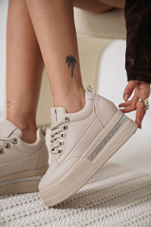 LUNORA Limited Series Bej Ortopedik Kadın Sneaker