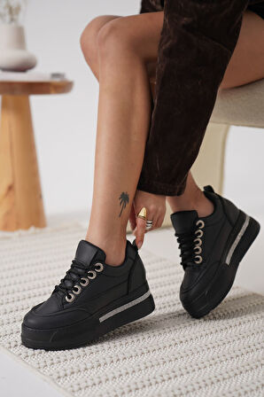 LUNORA Limited Series Siyah Ortopedik Kadın Sneaker