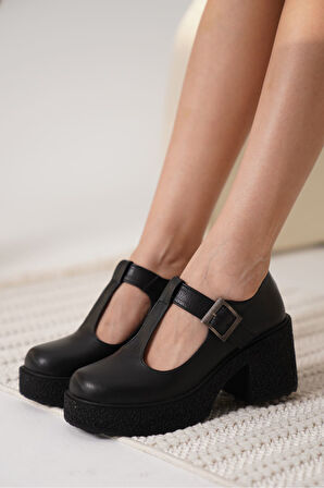 Mathilda Premium Kadın Siyah Platform Ayakkabı