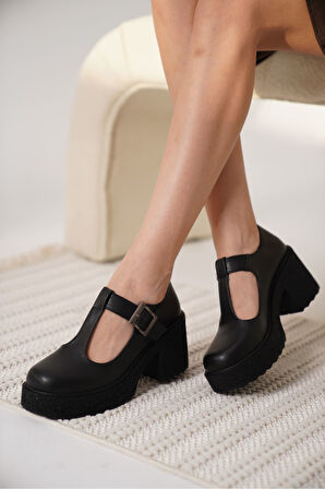 Mathilda Premium Kadın Siyah Platform Ayakkabı