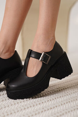 Mathilda Premium Kadın Siyah Platform Ayakkabı