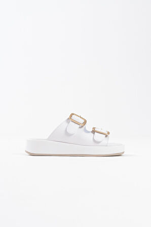 Nare Premium Beyaz Cilt Terlik