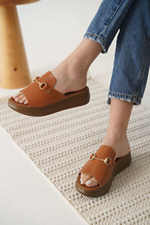 Nelly Premium Taba Hakiki Deri Terlik