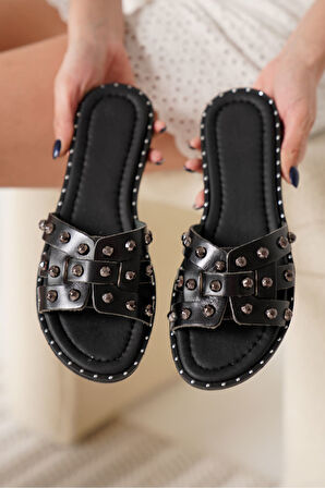 Loose Premium Siyah Hakiki Deri Terlik