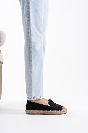 Fly Premium Kadın Siyah Espadril Ayakkabı