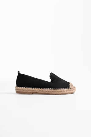 Fly Premium Kadın Siyah Espadril Ayakkabı