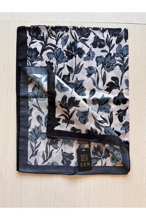 Çiçek Motifli Floral Desenli Özel Tasarım Şal