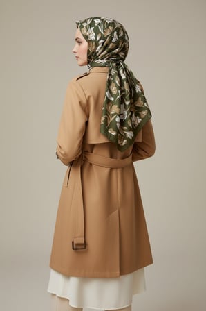 Çiçek Motifli Floral Desenli Özel Tasarım Şal