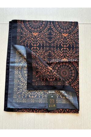 Premium – Geometrik ve Floral Desenli Özel Koleksiyon Şal