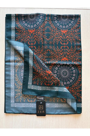 Premium – Geometrik ve Floral Desenli Özel Koleksiyon Şal