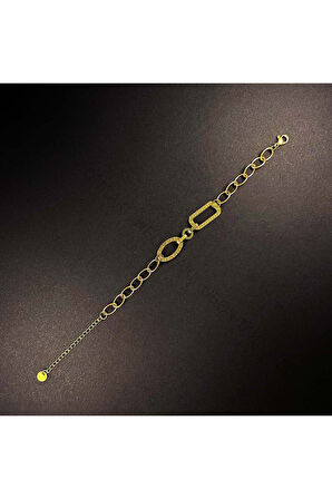 Paslanmaz Çelik Zincir Bileklik 16, Altın Renk