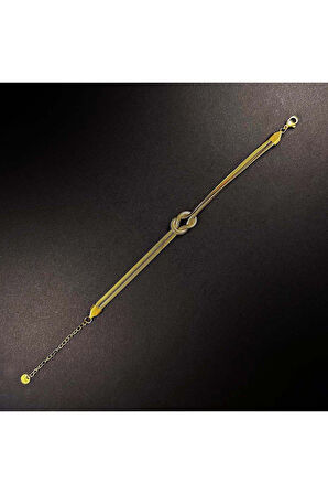 Gemici Bağı, Paslanmaz Çelik Zincir Bileklik 44, Altın Renk