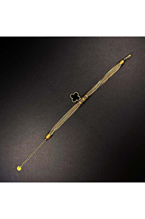 Van Figürlü, Paslanmaz Çelik Zincir Bileklik 54, Altın Renk