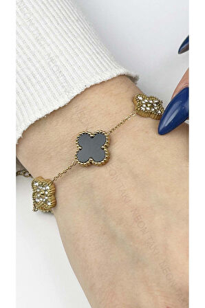 Van Figürlü, Paslanmaz Çelik Zincir Bileklik 63, Altın Renk