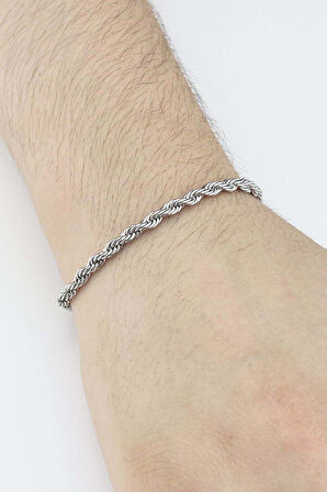 Burgu Model Paslanmaz Çelik Zincir Bileklik 480