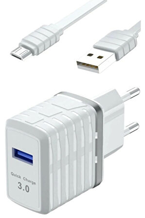 Samsung Galaxy Tab A SM-T287 Uyumlu Şarj Aleti Micro USB Qualcomm Hızlı Şarj