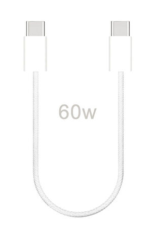 Redmi Note 10 Pro 5G Note 13 Pro Plus  Uyumlu  Kısa Şarj Kablosu 60w Type-C to Type-C Hızlı Şarj