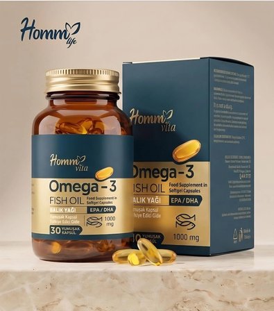 Homm vita omega-3 Balık yağı içeren takviye edici gıda 