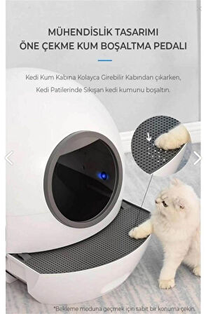 els pet Smart Pro Akıllı Otomatik Kedi Tuvaleti , App Kontrol , Uv Temizleme 